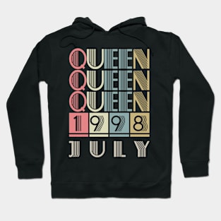 1998 - Queen July Retro Vintage Birthday Hoodie